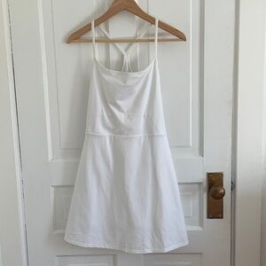 GapFit White Strappy A-Line Dress built in shorts